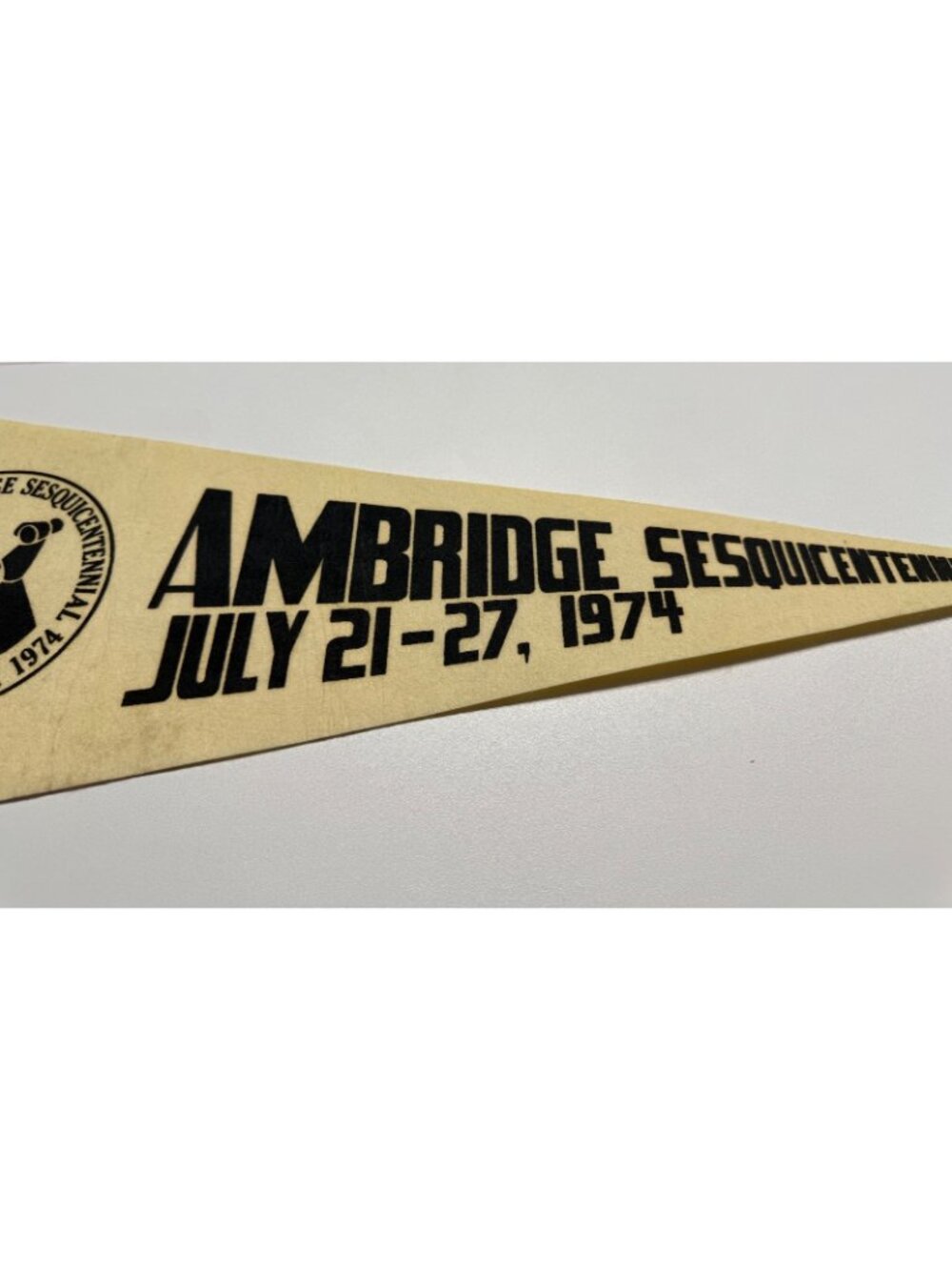 Vintage Ambridge Sesquicentennial July 21-27, 1974 pennant - Picture 3 of 7
